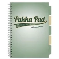 Zeszyty szkolne - Kołozeszyt Pukka Pad A4 Project Book Sage kratka - miniaturka - grafika 1