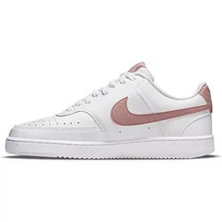 Trampki damskie - Nike Court Vision Low Next Nature, Trampki damskie, White/Pink Oxford, 38.5 EU, Biały Różowy Oxford, 38.5 EU - grafika 1