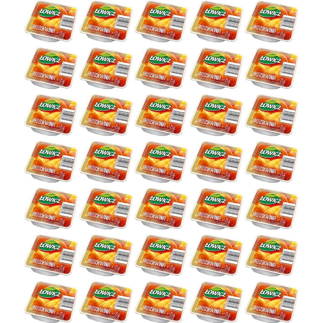 Dżemy brzoskwiniowe Łowicz monoporcja 35 x 25g