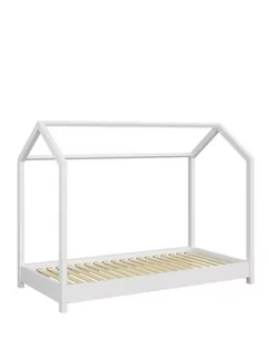 Łóżko domek Bella 200x80, dla dziecka, drewniane, białe - Krzesełka i taborety dla dzieci - miniaturka - grafika 1