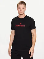Koszulki męskie - 4F T-Shirt 4FSS23TTSHM539 Czarny Regular Fit - miniaturka - grafika 1