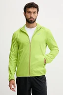 Kurtki i kamizelki sportowe męskie - Asics kurtka treningowa kolor zielony przejściowa 2011D216 - miniaturka - grafika 1