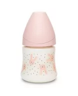 Butelki dla niemowląt - Suavinex Butelka szklana Królik różowy 120ml o wolnym przepływie | Hygge Baby sauvinex-306645 - miniaturka - grafika 1