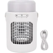 Wentylatory - Przenośna bezprzewodowa chłodziarka USB z 10-litrowym zbiornikiem na wodę o pojemności 000 mAh i podwójnym akumulatorem 600 ml - miniaturka - grafika 1