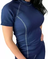 Koszulki sportowe damskie - PRO T-shirt z krótkim rękawem - damska .XL .ciemnoniebieski - miniaturka - grafika 1