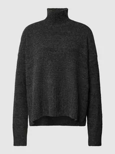 Sweter z dzianiny ze stójką model ‘Doffy’ - Swetry damskie - miniaturka - grafika 1