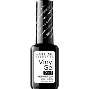 Eveline Vinyl Gel winylowy lakier do paznokci+top coat 2w1 200 12ml - Odżywki do paznokci - miniaturka - grafika 1
