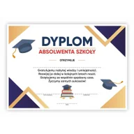 Dyplomy i okładki - LearnHow Dyplom A4 absolwenta szkoły - Birety 30szt - miniaturka - grafika 1