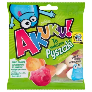 AKUKU! PYSZCZKI ŻELKI Z NADZIENIEM OWOCOWYM 90G - Żelki - miniaturka - grafika 1