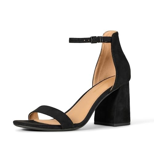 Amazon Essentials Szpilki damskie Nola, Czarny Sztuczny Zamsz, 41 EU