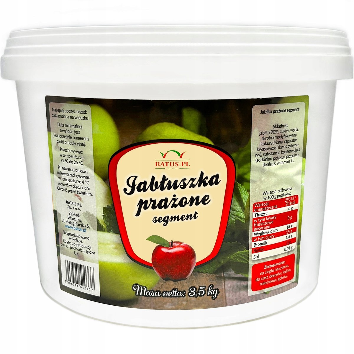 Jabłko Prażone Segment 90% 3,5 Kg