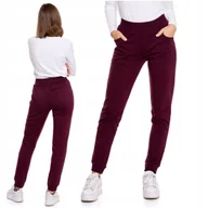 Spodnie damskie - Spodnie Dresowe Damskie MORAJ Wysoki Stan Ściągacze Gładkie Wygodne XL - miniaturka - grafika 1