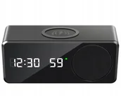 Ładowarki do telefonów - ŁADOWARKA INDUKCYJNA BIURKOWA15W BUDZIK GŁOŚNIK 3W1 W26 - miniaturka - grafika 1