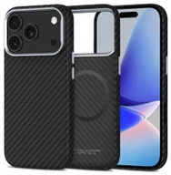 Etui i futerały do telefonów - Tech-Protect Ion Carbon Magsafe iPhone 17 Pro black/silver - miniaturka - grafika 1