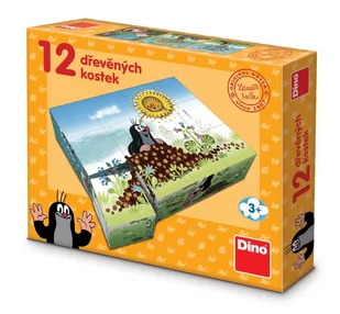 Drewniane klocki obrazkowe puzzle Rok Krecika 12 klocków dla dzieci 3+ oryginalne z Czech - Klocki - miniaturka - grafika 1