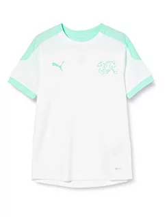 Koszulki dla chłopców - PUMA PUMA Chłopięca koszulka treningowa Jr T-shirt Puma White Green Glimmer 152 758288 - grafika 1