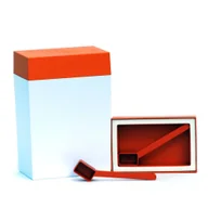 Pojemniki kuchenne - Pojemnik O’LaLa prostokątny, z miarką, 3,0 l, biało-pomarańczowy - miniaturka - grafika 1