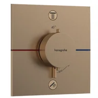 Baterie podtynkowe - HANSGROHE 15572140 ShowerSelect Comfort E Bateria termostatyczna, podtynkowa do 2 odbiorników Brąz Szczotkowany - miniaturka - grafika 1