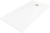 Brodziki prysznicowe - Mexen Stone+ brodzik kompozytowy kwadratowy 180 x 100 cm, biały, maskownica złota - 44101018-G - miniaturka - grafika 1