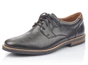 Półbuty męskie - Półbuty męskie Rieker wizytowe pantofle do garnituru czarne 13500-00-44 - miniaturka - grafika 1