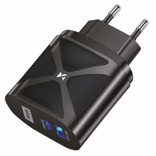 Ładowarka Sieciowa GaN 65W z portami USB, USB C wspiera szybkie ładowanie czarna (WWCGM1) - Ładowarki do telefonów - miniaturka - grafika 1