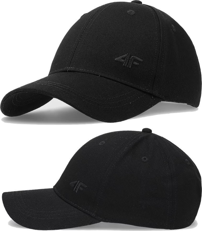 Sportowa czapka z daszkiem 4F CABU367 20S czarny S/M