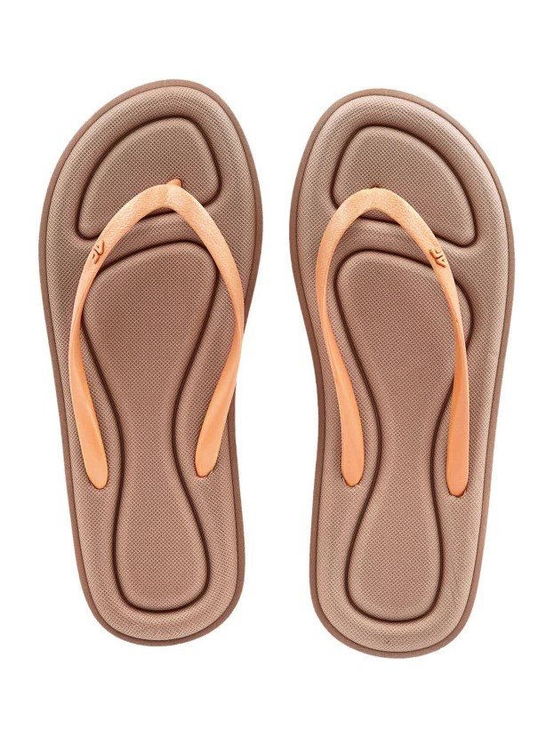 Japonki plażowe na lato damskie 4F 4FMM00FFLIF020A-82S Brązowy