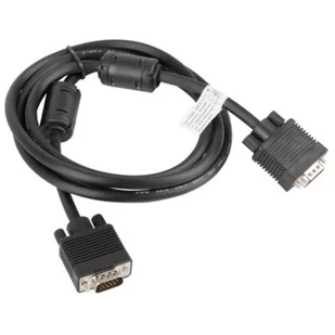 LANBERG LANBERG Kabel VGA Ferryt 1.8M M/M Ekran czarny (CA-VGAC-10CC-0018-B) - Kable komputerowe i do monitorów - miniaturka - grafika 1