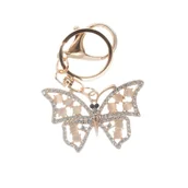 Breloki - Brelok Do Kluczy Z Cyrkoniami W Eleganckim Kształcie Motyla - miniaturka - grafika 1