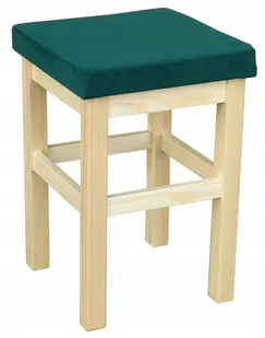 Taboret Drewniany Stołek Tapicerowany Z Tapicerką Do Wyboru Sosna - Taborety i hokery - miniaturka - grafika 1