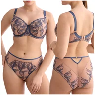 Majtki damskie - Majtki Ewa Bień PALMER C511 beżowo - niebieskie - Rozmiar L - miniaturka - grafika 1