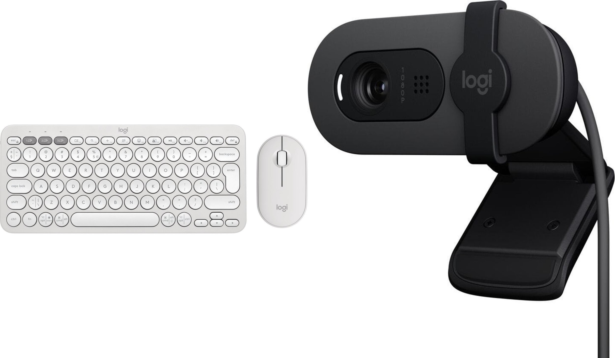 Klawiatura + mysz Logitech Pebble 2 Combo 920-012240 + Brio 100 960-001585