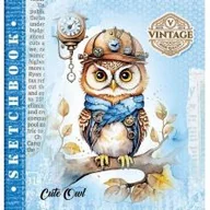 Szkolne artykuły papiernicze - Fresh Szkicownik sówka 200x200mm, 100g/m2 36 kartek - miniaturka - grafika 1
