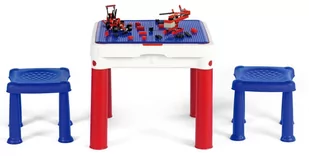 Curver Stolik na klocki typu Lego Construct Table, 51x51x46 cm - Zestawy mebli dla dzieci - miniaturka - grafika 1