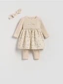 Komplety dla niemowląt - Reserved - Bawełniany komplet Babmi - złamana biel - miniaturka - grafika 1