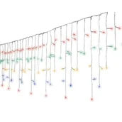 Oświetlenie świąteczne - Lampki zewnętrzne kurtyna 175 LED wielokolorowe - miniaturka - grafika 1