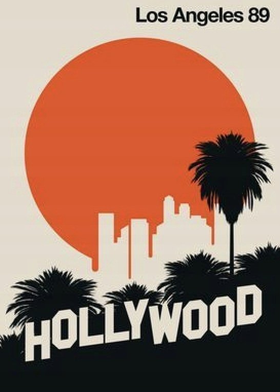 PODKŁADKA POD MYSZ Z Nadrukiem 22x18 cm Hollywood Los Angeles Tekst Prezent