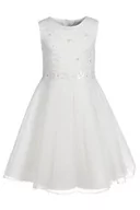 Sukienki - Happy Girls Dziewczęca sukienka w kwiaty sukienka dziecięca, écru, 116 cm - miniaturka - grafika 1