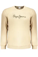 Bluzy męskie - PEPE JEANS BEŻOWA BLUZA MĘSKA BEZ ZAMKA - miniaturka - grafika 1