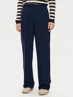 Spodnie sportowe damskie - Tommy Hilfiger Spodnie materiałowe WW0WW45445 Granatowy Regular Fit - miniaturka - grafika 1