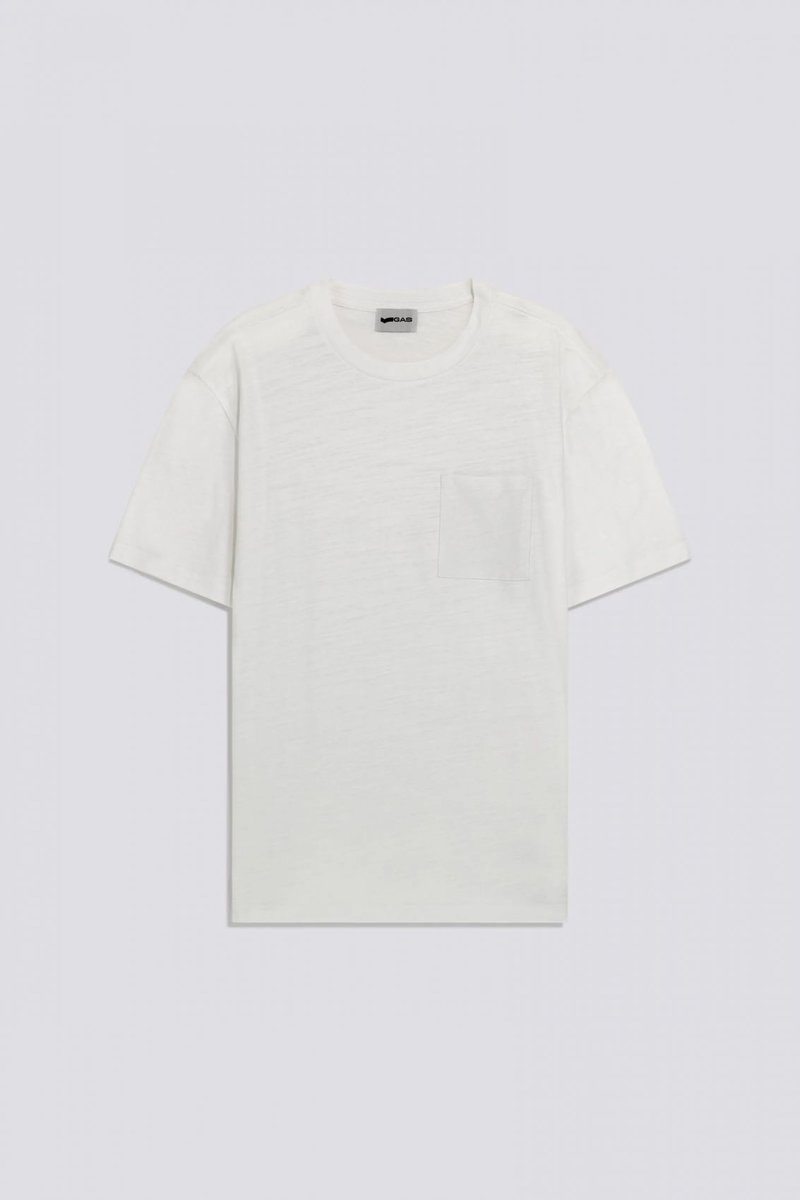 t-shirt uomo gas jeans 543870 183017 - arnoux 0001 white
