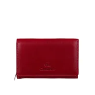 Portfele - Czerwony damski portfel skórzany Canaletto z RFID – elegancja, funkcjonalność i bezpieczeństwo PD1225Cs165 GR RFID - miniaturka - grafika 1