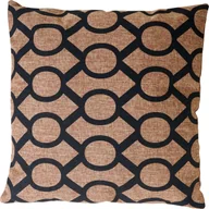 Poduszki dekoracyjne - Poduszka dekoracyjna koła, poduszka na sofę poduszka dekoracyjna z wypełnieniem, brązowo-czarna 45x45cm - miniaturka - grafika 1