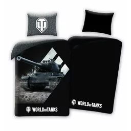 Halantex Pościel świecąca w ciemności 140x200 World of Tanks bawełniana dziecięca z poszewką 70x90 Kids 09 - Pościel dla dzieci - miniaturka - grafika 1