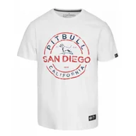 Odzież taktyczna i umundurowanie - PITBULL KOSZULKA Light Weight 170 Basic San Diego Ins. '25 - Biała - miniaturka - grafika 1