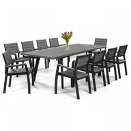 Meble ogrodowe - Komplet ogrodowy 10-osobowy harmony : kolor - graphite - light grey BK-013430 - miniaturka - grafika 1