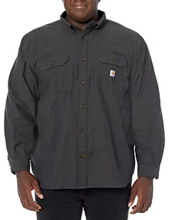 Carhartt Męska koszula z długim rękawem do pracy na guziki z oryginalnym dopasowaniem, Czarny Chambray, XL Długi - Koszule męskie - miniaturka - grafika 1