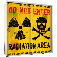 Szafy - Szafa 205 z Grafiką DO Not Enter Penelopa Maridex Kasztan Wenge - miniaturka - grafika 1