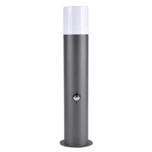 Polux Słupek ogrodowy z czujnikiem ruchu i zmierzchu 44cm 1X12W E27 DALLAS grafit IP44 SANICO 316004 - Lampy ogrodowe - miniaturka - grafika 1