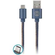 Kable USB - FOREVER FOREVER Kabel USB USB-C 1M jeans - miniaturka - grafika 1